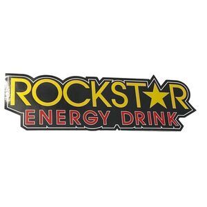 Vintage Unpeeled Large Rockstar Energy Drink 10" x 3" Sticker Scarce